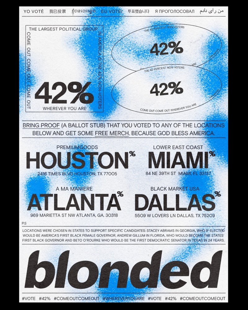 Illustration for article titled Frank Ocean's Giving Away Free Merch to Fans Who Voted